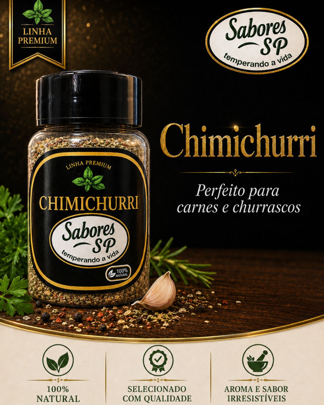 Chimichurri Sabores São Paulo — tempero premium 65 g